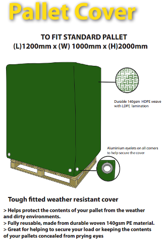 Standard Pallet Cover X-Large - 1000 x 1200 x 2000mm (H)